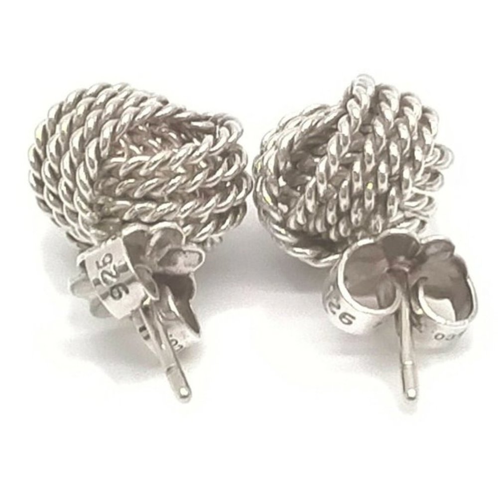 Tiffany & Co. Pierced Earrings Twist Knot Silver_4